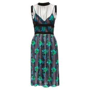 Christopher Kane Silk Floral Print Overlay Dress
